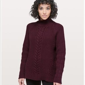 Lululemon Turtleneck Thick Cableknit Sweater